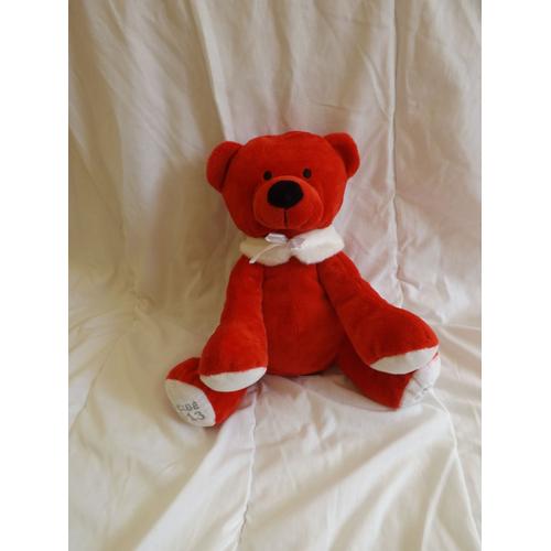 Peluche ours sales rouge